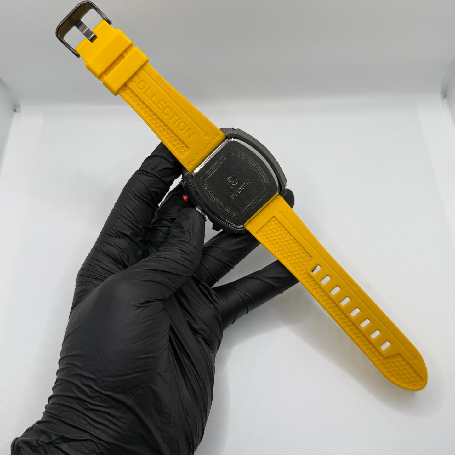 Ferrucci Stop watch yellow strap with 1 year warranty