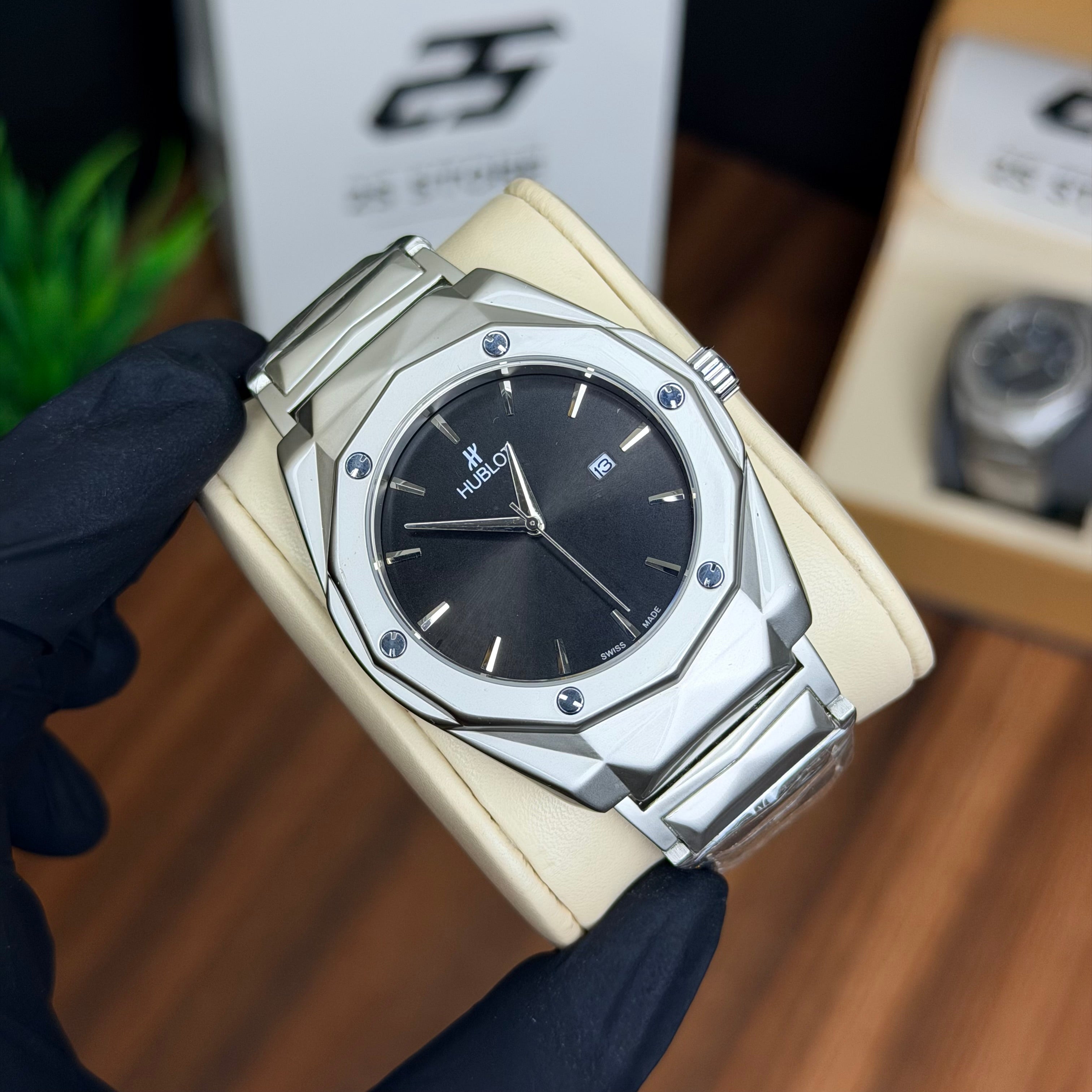 Hublot Diamond Cut  Semi Auto