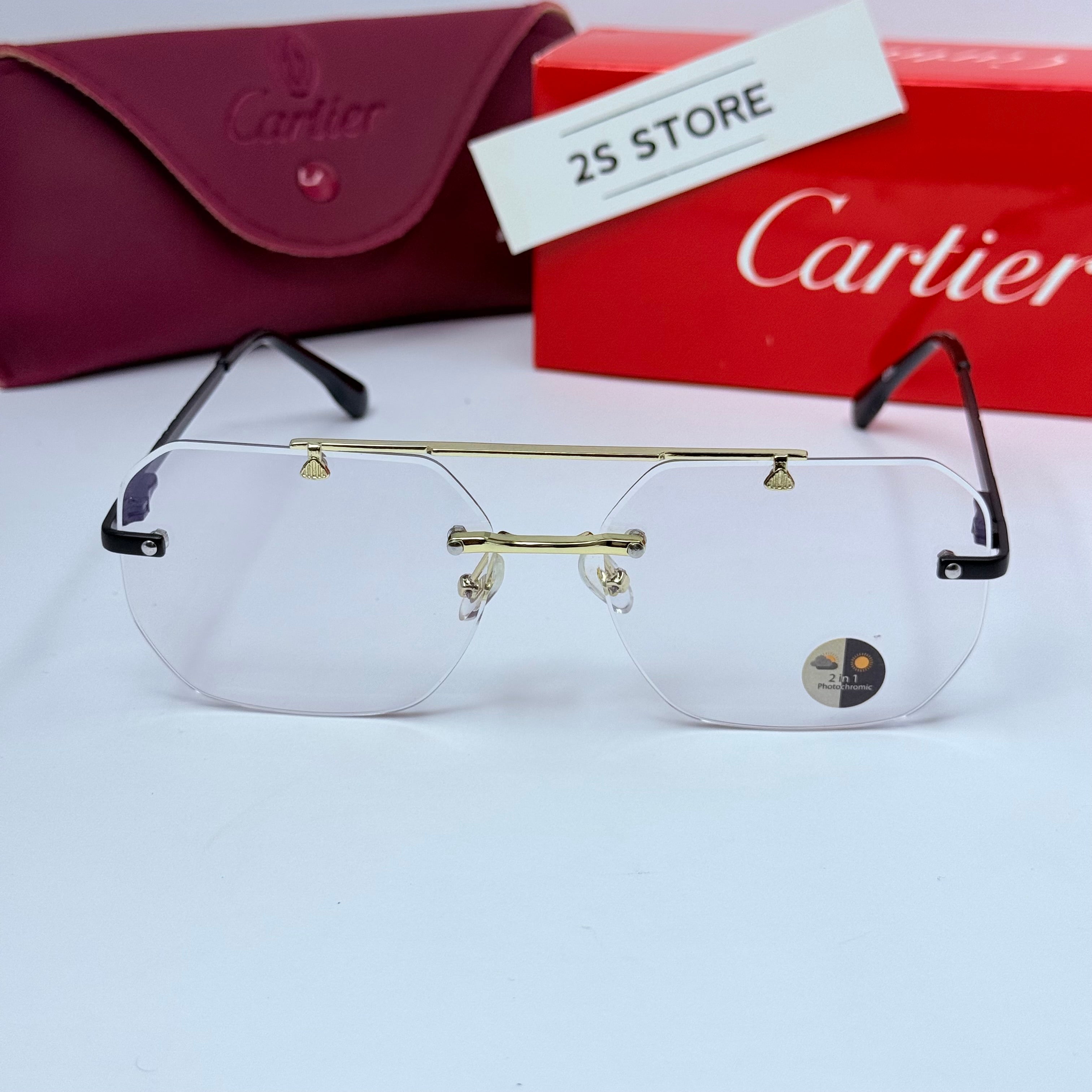 Transition Rimless Glasses