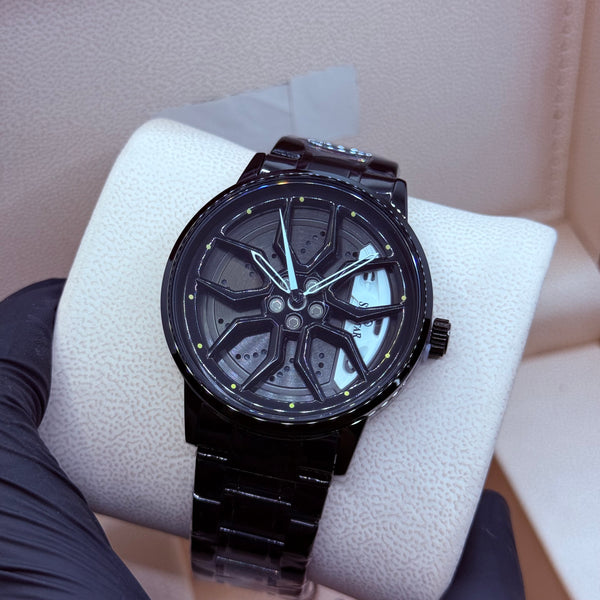 Ferrari wheel white with black chain