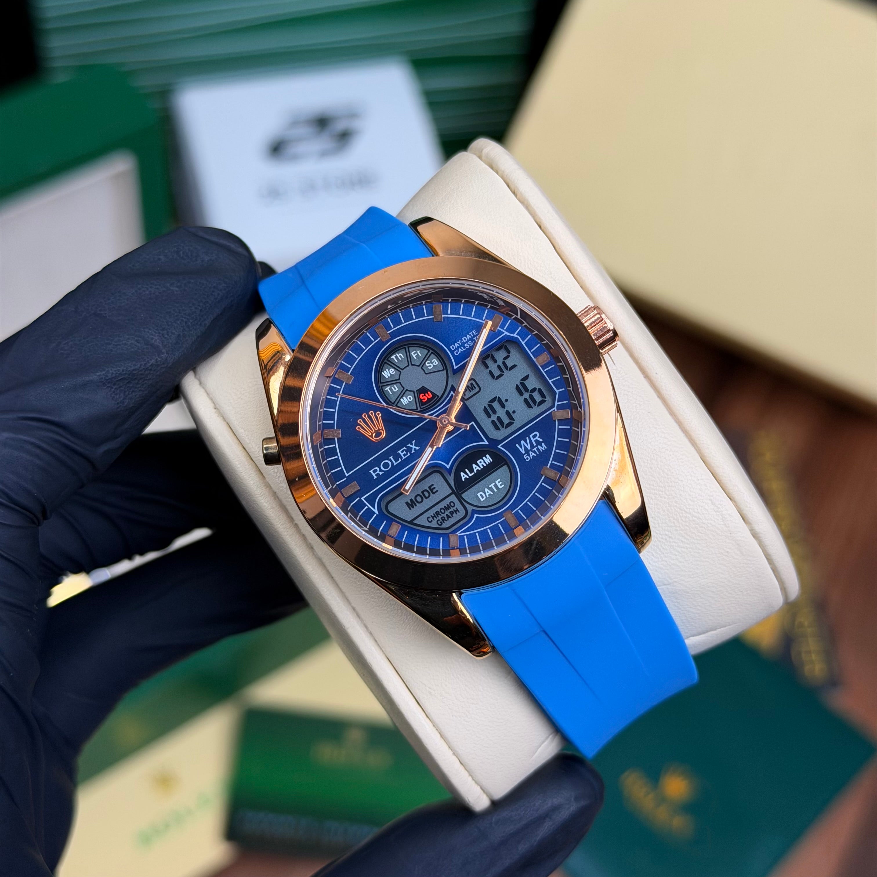 Rolex Dual Time Silicon Watch