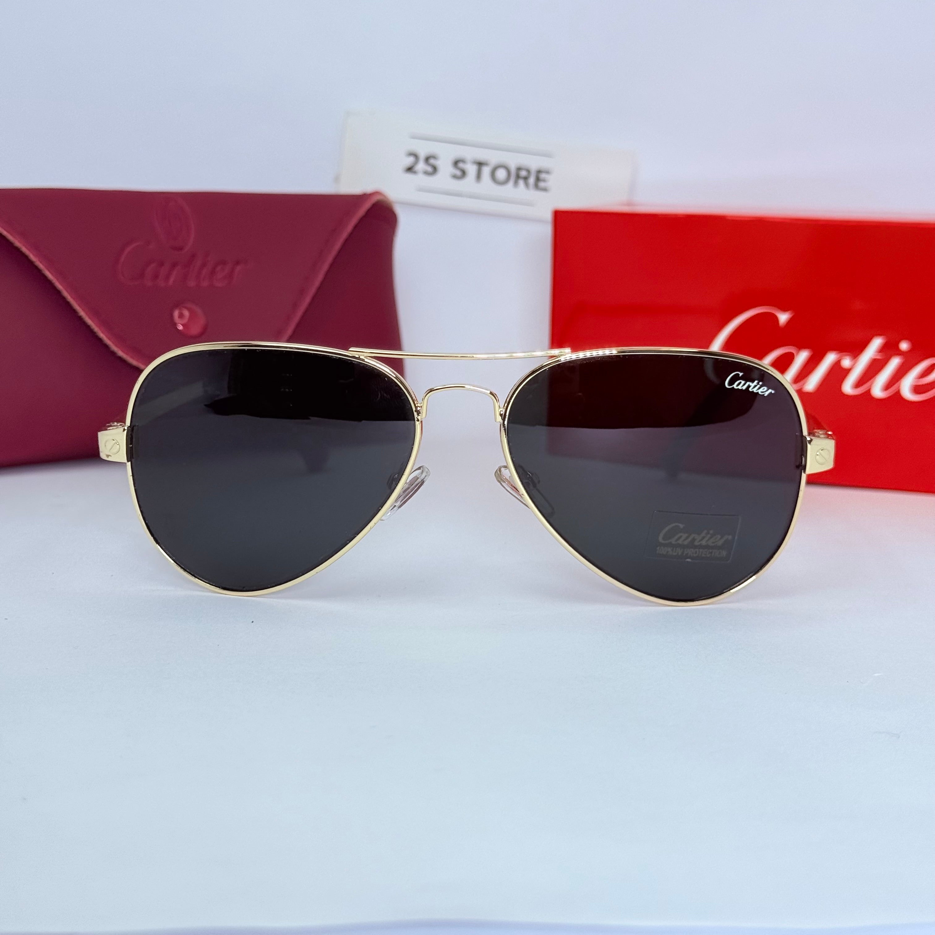 Cartier Legacy Sunglasses Golden aviator CRT-126